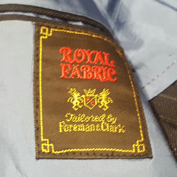 FOREMAN & CLARK DARK BLUE PINSTRIPED SUIT - Picture 7 of 13